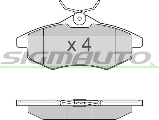 SIGMAUTO SPB008 - Kit de plaquettes de frein, frein à disque cwaw.fr