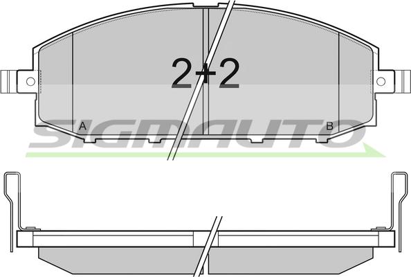 SIGMAUTO SPB007 - Kit de plaquettes de frein, frein à disque cwaw.fr