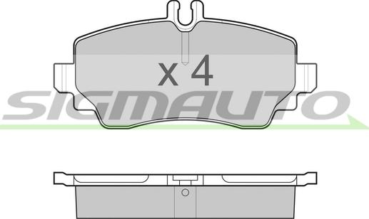 SIGMAUTO SPB015 - Kit de plaquettes de frein, frein à disque cwaw.fr