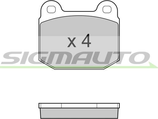 SIGMAUTO SPB035 - Kit de plaquettes de frein, frein à disque cwaw.fr