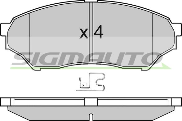 SIGMAUTO SPB036 - Kit de plaquettes de frein, frein à disque cwaw.fr