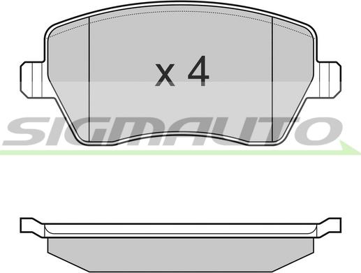 SIGMAUTO SPB026 - Kit de plaquettes de frein, frein à disque cwaw.fr