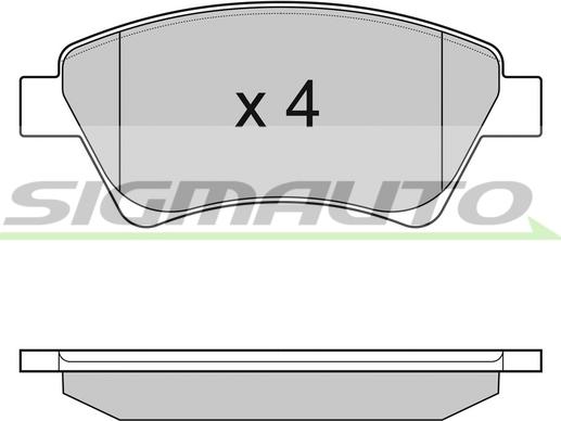 SIGMAUTO SPB072 - Kit de plaquettes de frein, frein à disque cwaw.fr