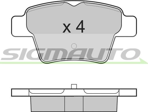 SIGMAUTO SPB198 - Kit de plaquettes de frein, frein à disque cwaw.fr