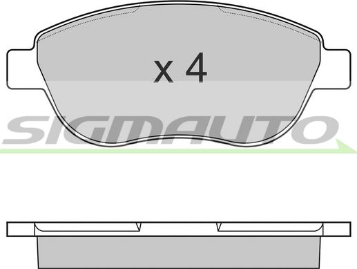 SIGMAUTO SPB145 - Kit de plaquettes de frein, frein à disque cwaw.fr