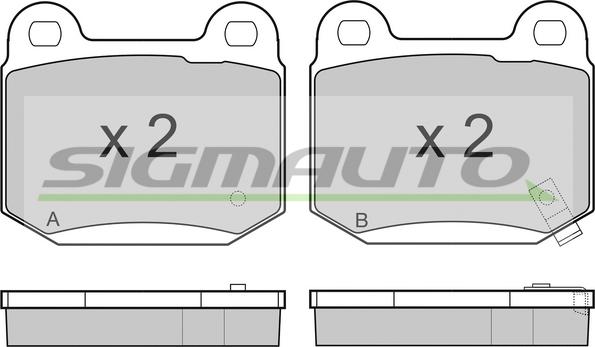 SIGMAUTO SPB159 - Kit de plaquettes de frein, frein à disque cwaw.fr