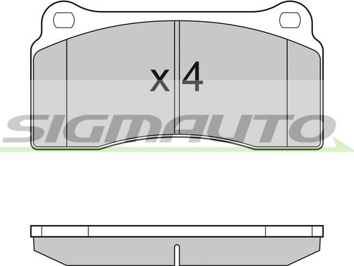 SIGMAUTO SPB153 - Kit de plaquettes de frein, frein à disque cwaw.fr