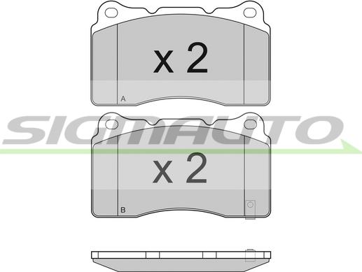 SIGMAUTO SPB157 - Kit de plaquettes de frein, frein à disque cwaw.fr