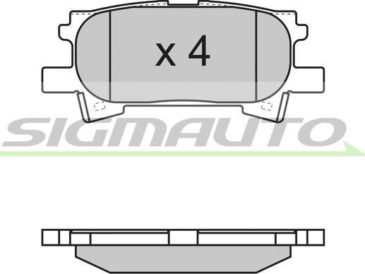 SIGMAUTO SPB169 - Kit de plaquettes de frein, frein à disque cwaw.fr