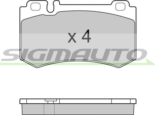 SIGMAUTO SPB164 - Kit de plaquettes de frein, frein à disque cwaw.fr