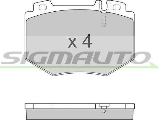 SIGMAUTO SPB166 - Kit de plaquettes de frein, frein à disque cwaw.fr