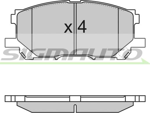 SIGMAUTO SPB168 - Kit de plaquettes de frein, frein à disque cwaw.fr