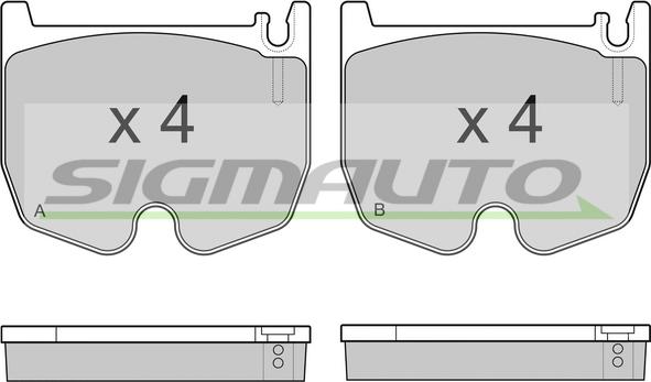 SIGMAUTO SPB163 - Kit de plaquettes de frein, frein à disque cwaw.fr