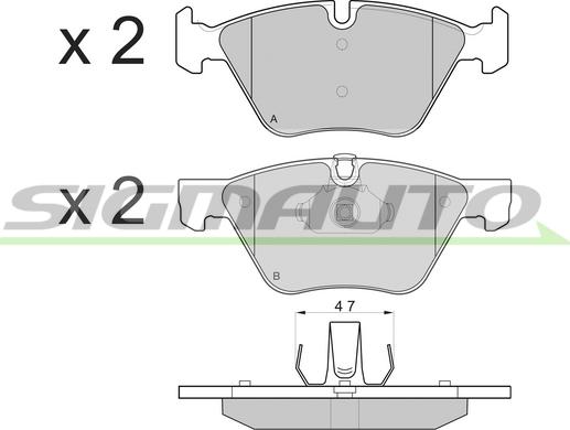 SIGMAUTO SPB108 - Kit de plaquettes de frein, frein à disque cwaw.fr