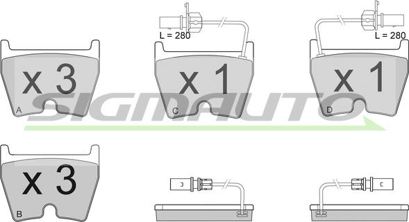 SIGMAUTO SPB114 - Kit de plaquettes de frein, frein à disque cwaw.fr