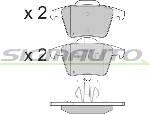 SIGMAUTO SPB110 - Kit de plaquettes de frein, frein à disque cwaw.fr