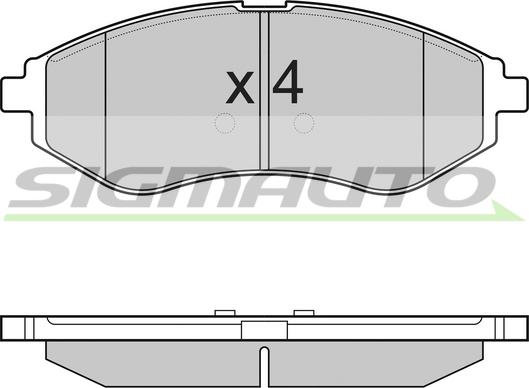 SIGMAUTO SPB111 - Kit de plaquettes de frein, frein à disque cwaw.fr