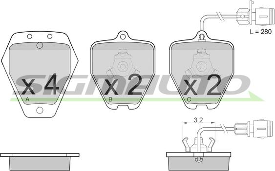 SIGMAUTO SPB118 - Kit de plaquettes de frein, frein à disque cwaw.fr