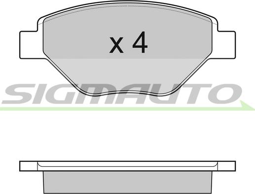 SIGMAUTO SPB113 - Kit de plaquettes de frein, frein à disque cwaw.fr