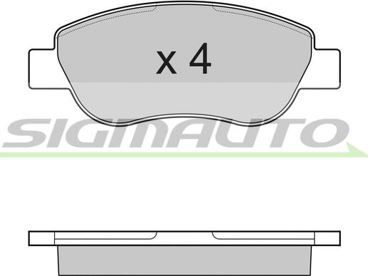 SIGMAUTO SPB186 - Kit de plaquettes de frein, frein à disque cwaw.fr