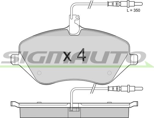 SIGMAUTO SPB181 - Kit de plaquettes de frein, frein à disque cwaw.fr