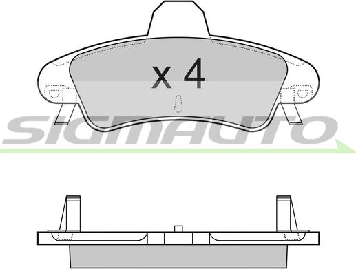 SIGMAUTO SPB188 - Kit de plaquettes de frein, frein à disque cwaw.fr