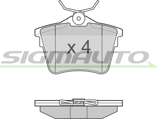 SIGMAUTO SPB183 - Kit de plaquettes de frein, frein à disque cwaw.fr