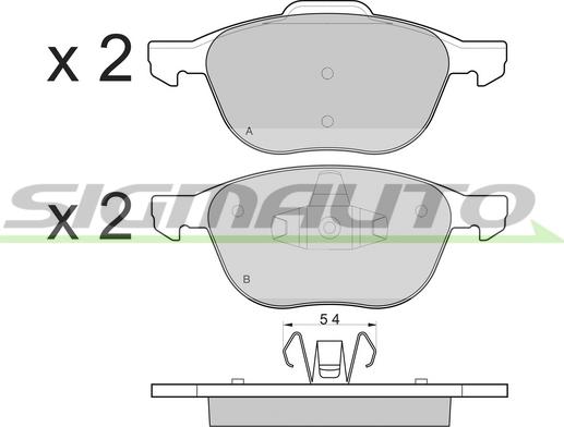 SIGMAUTO SPB133 - Kit de plaquettes de frein, frein à disque cwaw.fr