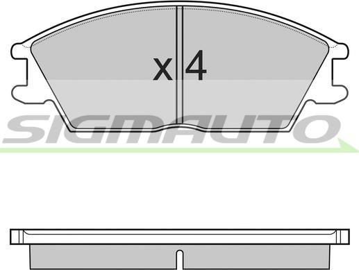 SIGMAUTO SPB124 - Kit de plaquettes de frein, frein à disque cwaw.fr