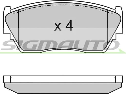 SIGMAUTO SPB125 - Kit de plaquettes de frein, frein à disque cwaw.fr