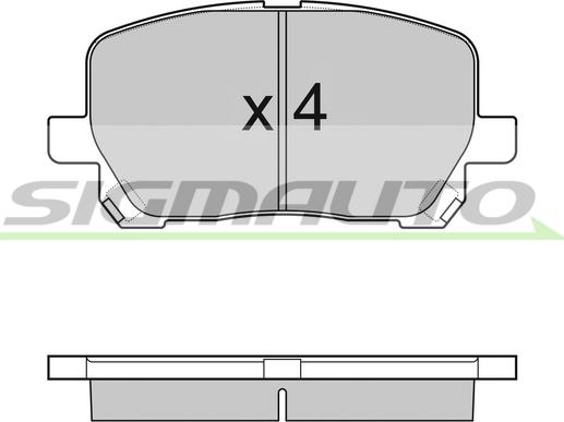 SIGMAUTO SPB127 - Kit de plaquettes de frein, frein à disque cwaw.fr