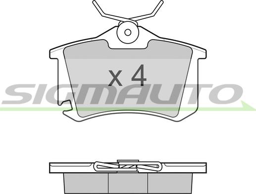 SIGMAUTO SPB175 - Kit de plaquettes de frein, frein à disque cwaw.fr