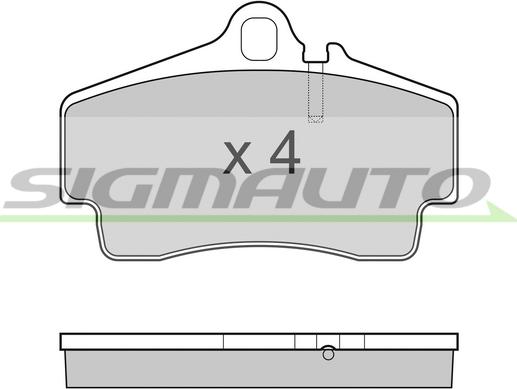 SIGMAUTO SPB176 - Kit de plaquettes de frein, frein à disque cwaw.fr