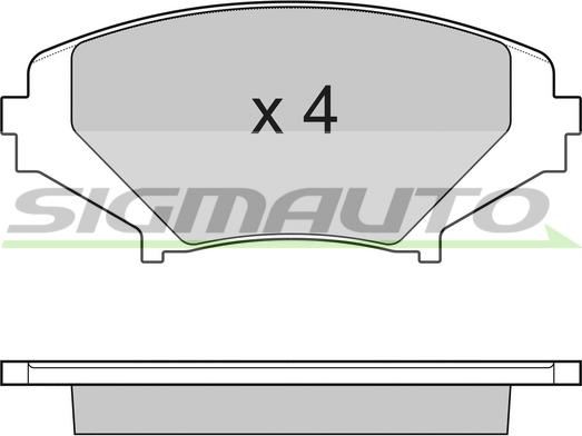 SIGMAUTO SPB170 - Kit de plaquettes de frein, frein à disque cwaw.fr