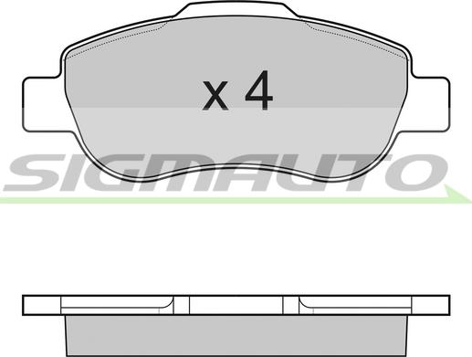 SIGMAUTO SPB178 - Kit de plaquettes de frein, frein à disque cwaw.fr