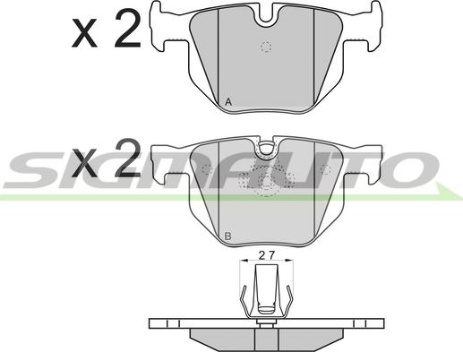 SIGMAUTO SPB173 - Kit de plaquettes de frein, frein à disque cwaw.fr