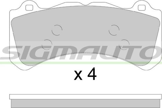 SIGMAUTO SPB896 - Kit de plaquettes de frein, frein à disque cwaw.fr