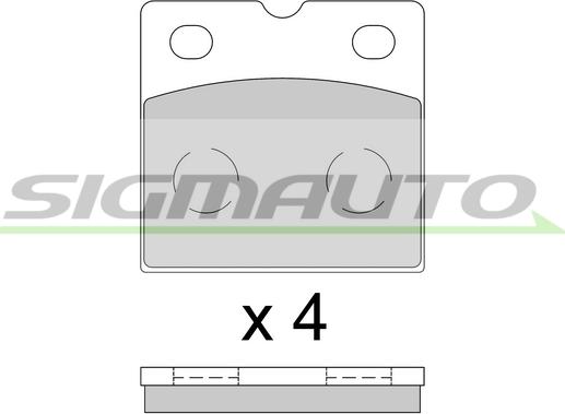 SIGMAUTO SPB851 - Kit de plaquettes de frein, disque de frein de stationnement cwaw.fr