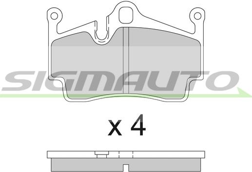 SIGMAUTO SPB857 - Kit de plaquettes de frein, frein à disque cwaw.fr