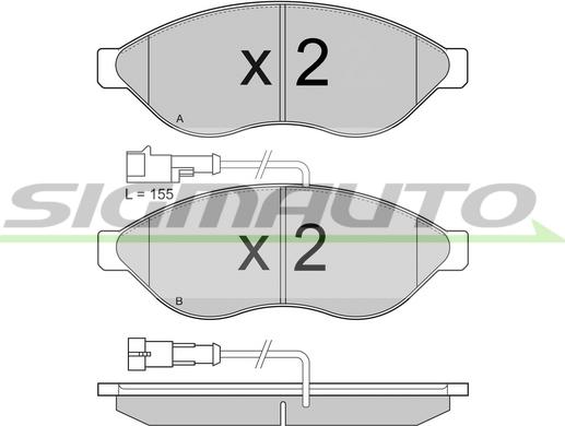 SIGMAUTO SPB868 - Kit de plaquettes de frein, frein à disque cwaw.fr