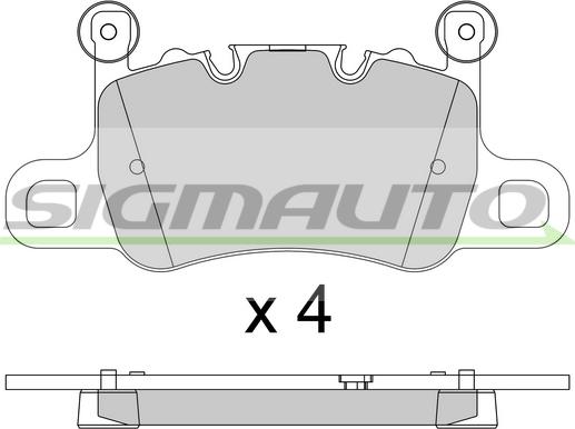 SIGMAUTO SPB804 - Kit de plaquettes de frein, frein à disque cwaw.fr