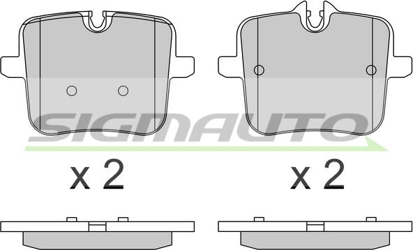 SIGMAUTO SPB805 - Kit de plaquettes de frein, frein à disque cwaw.fr