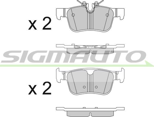 SIGMAUTO SPB819 - Kit de plaquettes de frein, frein à disque cwaw.fr