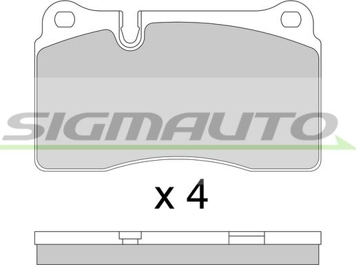 SIGMAUTO SPB815 - Kit de plaquettes de frein, frein à disque cwaw.fr