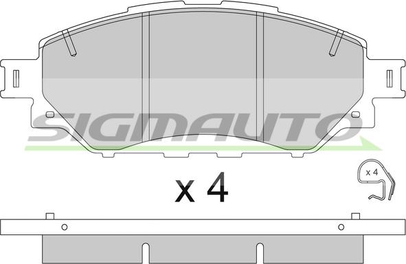 SIGMAUTO SPB838 - Kit de plaquettes de frein, frein à disque cwaw.fr