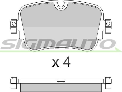 SIGMAUTO SPB878 - Kit de plaquettes de frein, frein à disque cwaw.fr