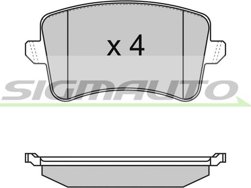 SIGMAUTO SPB349 - Kit de plaquettes de frein, frein à disque cwaw.fr