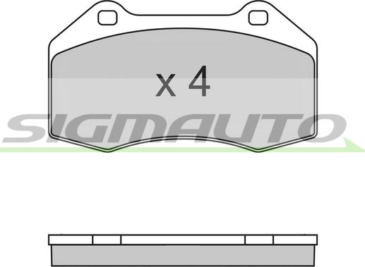 SIGMAUTO SPB355 - Kit de plaquettes de frein, frein à disque cwaw.fr