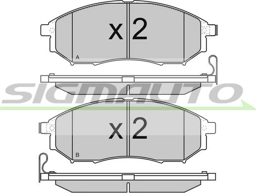 SIGMAUTO SPB350 - Kit de plaquettes de frein, frein à disque cwaw.fr