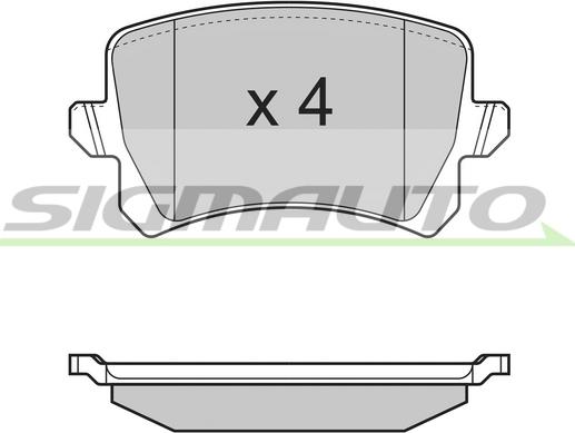 SIGMAUTO SPB366 - Kit de plaquettes de frein, frein à disque cwaw.fr